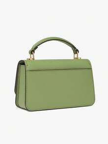 Michael Kors MK Delancey 女款小手提包，翻蓋肩背包，附頂部手把與 LOGO 圖案斜背包 - 淺綠色 - 查看 9