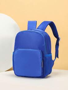 Cute Cartoon Excavator Printed Backpack, Random Print Placement - Black - View 3