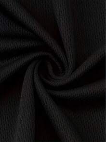Maglietta Unisex 180g Cotone 100%, Girocollo Con Stampa Aereo E Lettere, T-Shirt Manica Corta Confortevole Per Uso Domestico E Uscite Quotidiane - Black - View 4