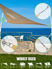 44pcs Sun Shade Sail Hardware Kit: 5.9 Inch Stainless Steel Sun Shade Sail Hardware Kit, Heavy Duty Weather-Resistant Accessories For Triangle/Square/Rectangular Outdoor Sun Shade Sails, Outdoor Patio, Garden, Backyard Sun Shade Equipment. - Multicolor - View 3
