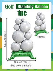 1 pieza Juego de decoración de globos con tema multideportivo, incluye pila de globos de baloncesto de pie de gran tamaño, pila de globos de béisbol de pie de gran tamaño, pila de globos de pelota de golf de pie de gran tamaño, adecuado para decoración de fiesta de cumpleaños, decoración de fiesta y evento deportivo, tema deportivo, actividades escolares, decoración del día del juego, cancha de baloncesto, campo de béisbol, decoración de campo de golf, accesorios de fotografía - Multicolor - Ver 11