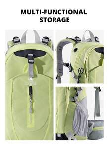CAMEL CROWN Outdoor professional mountaineering bag men's backpack travel large capacity backpack women's hiking sports climbing schoolbag - 抹茶綠 - 查看 9