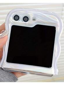 創意大理石波浪手機殼 適用於 Galaxy Z Flip7 Z Flip6 Z Flip5 Z Flip4 ZFlip 3 彩色防震軟殼 - 紫色 - 查看 4