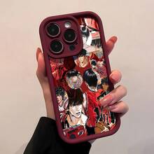 Collage de baloncesto rojo de Rukawa Kaedefunda de teléfono Fundas compatibles con ,Apple,VIVO,OPPO,,, y Honor.Fabricadas en silicona TPU,ofrecen protección contra golpes y caídas. - Rojo - Ver 3