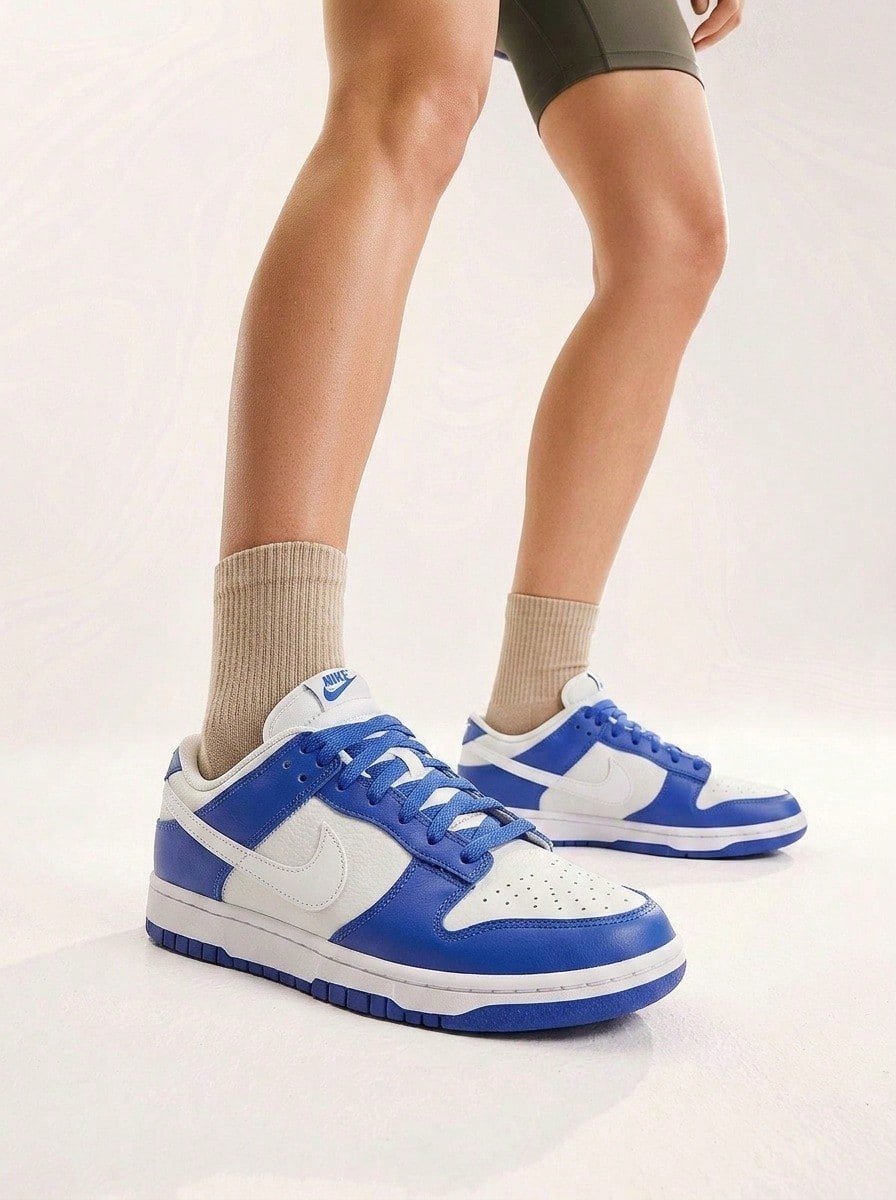 Nike DUNK Men's Sneakers Photon Dust/White/Racer Blue FN3416-001 - Photon Dust/White/Racer Blue - View 1