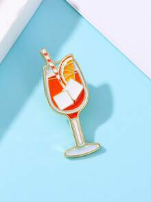 Vacation Style Beverage Brooch Decorative Accessory - Orange - View 1
