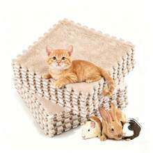 6 Pcs Spliceable Blanket Bed, Wool Cage Pad, Small Animal Waterproof Sleeping Pad Set Suitable For Rabbits, Hamsters, Cats, Dogs, Guinea Pigs, Pads, Guinea Pigs - View 15