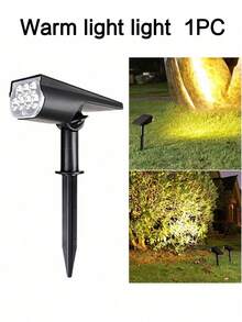 LED Solar Powered Dual-Use Spotlight Tree Light Outdoor Ultra Bright Multi-Color Landscape Light Yard Garden Villa Decoration Floodlight Lawn Path Light - Lawn Lights - View 11