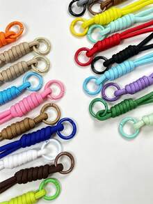 10/20Pcs Random-Colorful Nylon Rope DIY Handmade Weaving Set,Material For Woven Keychains And Backpack Ornaments,Great Choice For Valentine's Day Gift - Buckle-style Colored Nylon Rope - View 2