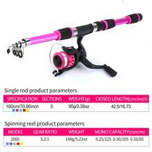 Multi-Color Telescopic Fishing Rod & Reel Combo With Pre-Spooled Reel Storage Bag Beginner Friendly Affordable Portable Freshwater Fishing Kit For Small Medium Fish - Blue - View 4
