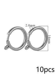 10 Pcs Round Spring Gate Clasps, 304 Stainless Steel 18K Gold Plated Open Jump Rings For DIY Handmade Necklaces, Bracelets And Keychains - Slingshot Buckle - View 11
