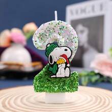Number Birthday Candles 0-9, Green Glitter Cake Topper, Cute Cartoon Decorative Candles, Birthday Party Supplies, Children And Adult Anniversary Celebration Decoration - 1pc - View 14