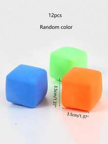 12PCS Slow Rising Stress Cube, Dough Stress Balls Squishy Fidget Toys For Anxiety Relief, Soft Fidget Cube, Pull Stretch Squishy Toys For Classroom Prize, Party Favors For Teens, Adults - View 7