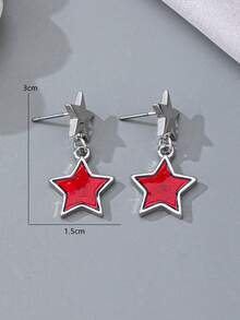 1 Pair Elegant Fashion Geometric Star Earrings Suitable For Women's Daily Wear - Star Earrings - View 4