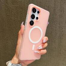 Funda para Teléfono - Diseño de funda para teléfono en un solo color, compatible con Samsung Galaxy S24, S25 Ultra, S23 Plus, S25 Edge, S24 FE, S22 Ultra 5G, S26 y S26 Ultra. - Blanco - Ver 13