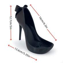 High Heel Shoe Jewelry Storage Box, High Heel Shoe Jewelry Storage Rack Decor, Cute Bow Design Ring Holder, Earring Holder And Bracelet Display Tray, Unique Birthday Wedding Anniversary Women's Gift, Bedroom Vanity Tabletop Decorative Jewelry Storage, Ring, Earring And Necklace Storage - Multicolor - View 8