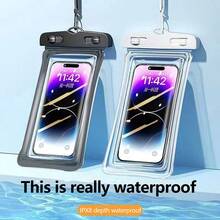 1pc Waterproof Phone Pouch With Touchscreen Function, Swimming And Rafting Gear, Underwater Photography Waterproof Bag, Perfect For Beach Trips And Vacations - Multicolor - View 2