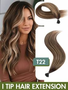 Luxury Pre-Bonded I-Tip Human Hair Extensions, Micro Ring Technology, 12"-24" Length, Natural Black Elegant Straight Hair, Suitable For All Hair Types And Skin Tones, Easy To Apply, Damage-Free Real Hair Extensions - Multicolor - View 50
