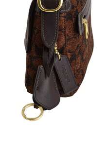 Coach Etta 25 Monogram Hobo Flap Bag Women's Shoulder Bag Crossbody Bag With Adjustable Strap - Dark Brown - View 8