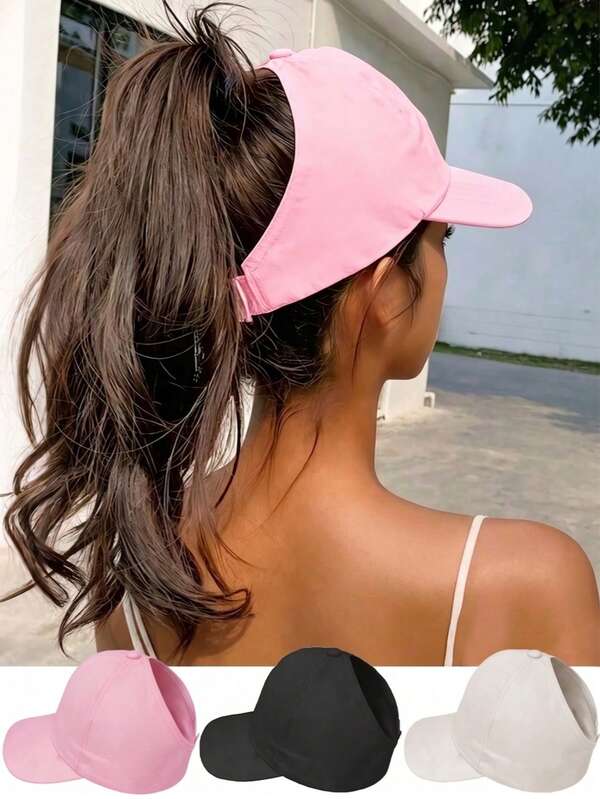 BONNY BOOM 1/2pcs Women Y2k Ponytail Baseball Cap Sun Hat Fashionable Versatile Sun Visor Hat For Summer Suitable For Outdoor Sports Beach And Casual Daily Wear