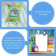 Bag Clip, Food Clip, Heavy-Duty Metal Food Clip For Food Items, Kitchen Clip For Bagged Food, Clip For Photo Folders - 4 Items - View 7