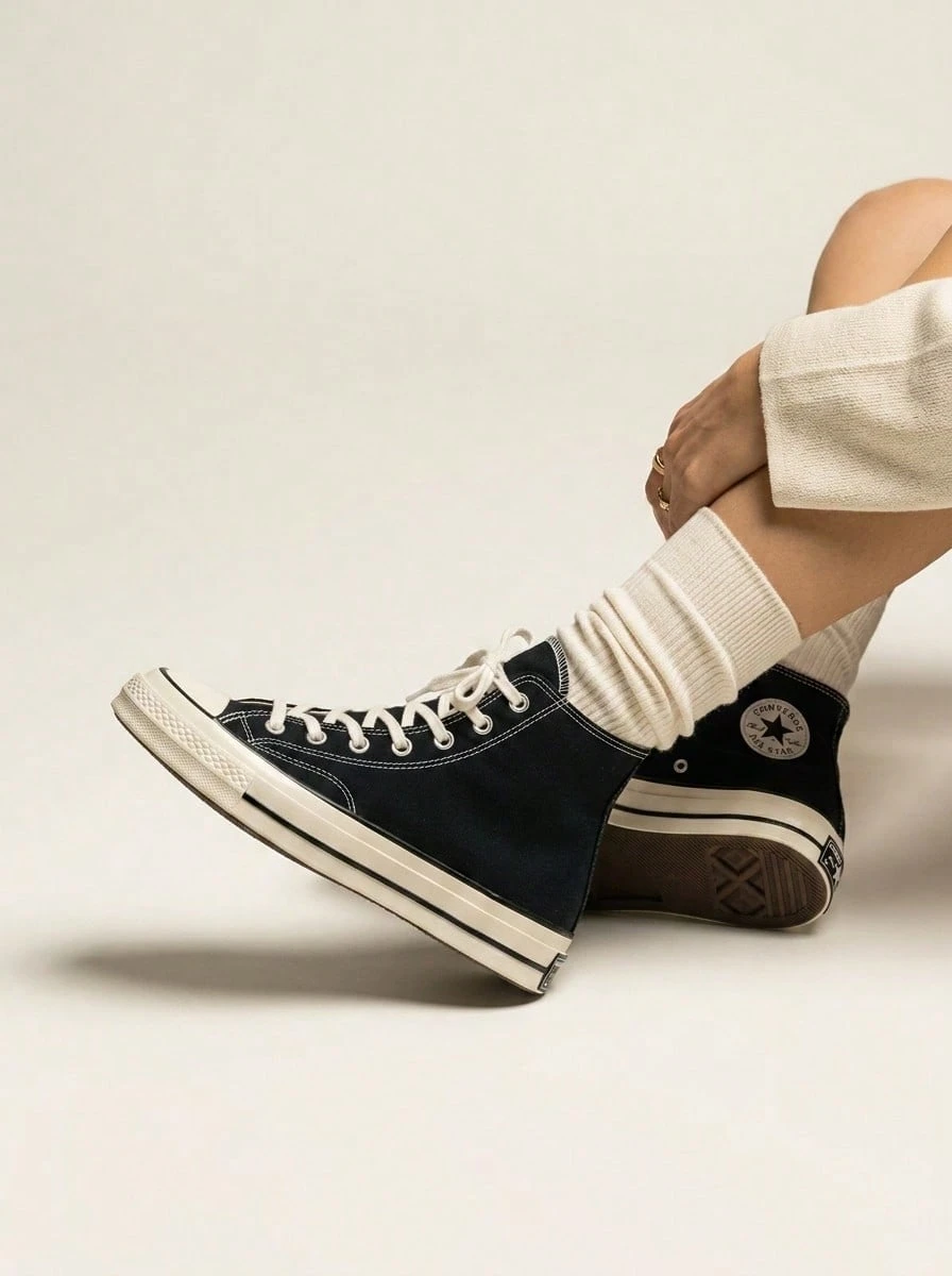 Converse Chuck 70 Hi Women's Casual Athletic Shoes Breathable Sporty Responsive Walking Outing Commuting 162050C - Black - View 1