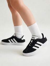 Adidas VL Court Kids' Sneakers Padded Breathable Sporty Casual Weekend Walking ID6313