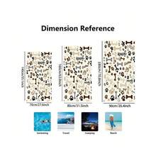 1pc Realistic 3D Dolphin Print Microfiber Beach Towel, Quick Dry Sand Resistant Super Absorbent Swimming Towel, Large Rectangle Beach Blanket For Summer Vacation Pool Travel Camping Bath Use - Multicolor - View 3
