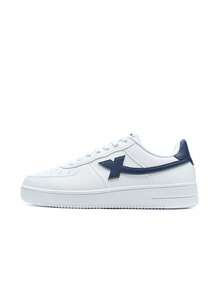 XTEP Men's New White/Navy Blue Running Shoes, A Great Gift For Boyfriend - New White/Dark Blue - View 4