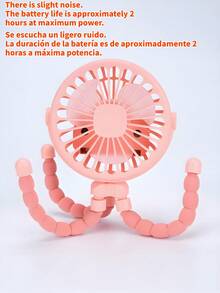 1pc Rechargeable Octopus Shaped Handheld Fan, Suitable For Home, Commute, Outdoor, Cycling, Adults & Kids, Portable Multi-Function With Tripod, Battery Capacity: 500mAh (Tripod Is Fragile, Please Do Not Twist Excessively) - Multicolor - View 12