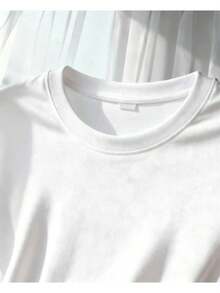 Plus Size Vintage Graphic T-Shirt For Teens - 白色 - 查看 2
