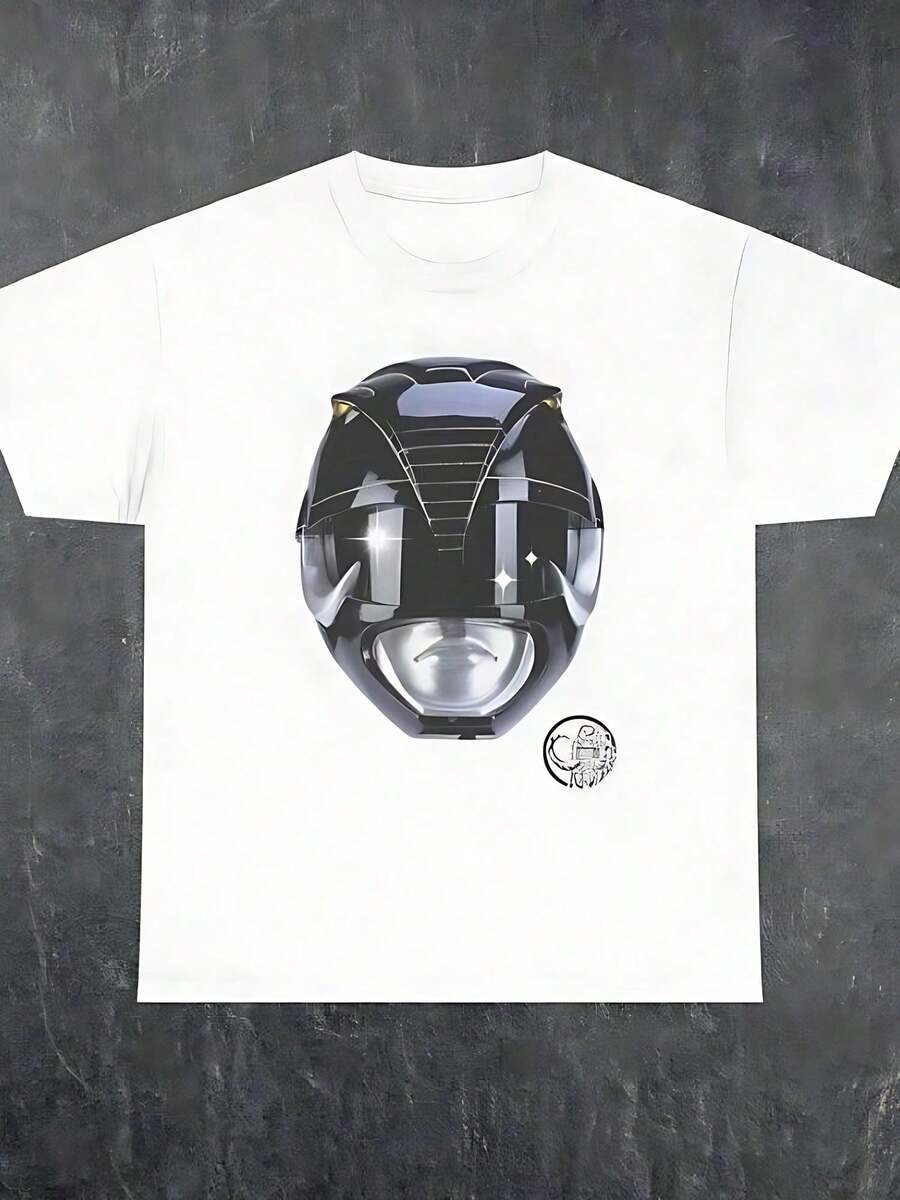 Camiseta cómoda de Power Ranger MMPR negra - Blanco - Ver 1