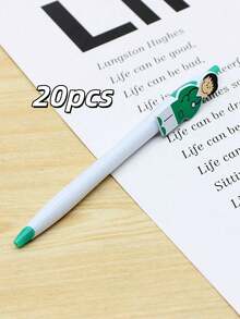1/7/20/50pcs Custom Creative Ballpoint Pens, Doctor And Nurse Pattern Pen Clip Design, Push-Button Ballpoint Pens, Large Capacity Writing Pens, Suitable For Back To School Learning Supplies During The School Season, Customized Pens For School Event P - Multicolor - View 24