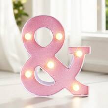 16cm 家居裝飾白色發光 A-Z LED 字母燈,電池供電,臥室裝飾字母夜燈,婚禮裝飾,生日派對裝飾,女孩房/兒童房裝飾字母燈,節日居家酒吧裝飾字母燈,字母燈 - 粉色 - 查看 34