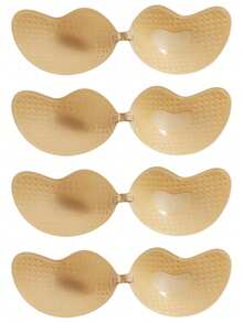 1/2/4pcs Mango Shaped Silicone Adhesive Bra: Push-Up Bra, Strapless Bra, Reusable, Front Closure Design, Comfortable Fit, Suitable For A-D Cup, Ideal For Summer Wedding Dresses/Backless Long Dresses, Women's Summer Clothing, Vacation Essential - Multicolor - View 24