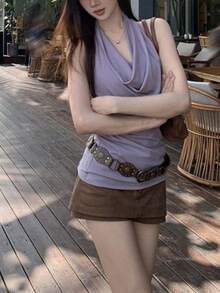 Women Tops - Purple - View 2