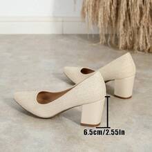 Sepatu Hak Tinggi Wanita Serbaguna untuk Musim Panas, Ujung Lancip, Gaya Segar dan Elegan, Cocok untuk Musim Semi dan Gugur, Nyaman, Anti Selip, dan Bernapas. - Aprikot - View 9