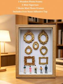 1 Set DIY Mini Museum Shadow Box - Celebrate Your Precious Memories In A Unique Way Through A Customizable Shadow Box Frame Kit, Including Photo Display And Miniature Figurines, Personalized And Distinctive Decorative Keepsake. - Multicolor - View 15