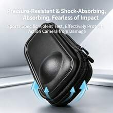 Portable Storage Bag For Insta360 X4/X5, PU Waterproof Fabric, Half-Open Zipper Design, Raised Lens Protection, Shockproof And Scratch-Resistant, Precision Molded Camera Protective Case - View 5