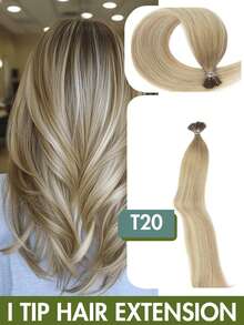 Luxury Pre-Bonded I-Tip Human Hair Extensions, Micro Ring Technology, 12"-24" Length, Natural Black Elegant Straight Hair, Suitable For All Hair Types And Skin Tones, Easy To Apply, Damage-Free Real Hair Extensions - Multicolor - View 58