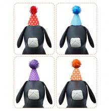 Paquete De 10 Sombreros De Fiesta para Perros Pequeños, Peluches, Cachorros Y Gatos, Diadema Ajustable, Sombreros De Fieltro Coloridos para Fiestas, Accesorios De Vestuario para El - Mini - Ver 5