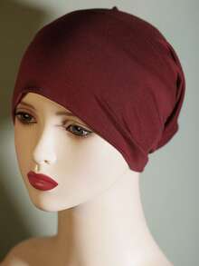 No Tight Stretch Hijab Base Cap, Lightweight Breathable Non Marking Inner Hair Wrap, Comfort Turban For Islamic Ladies All Day Wear - Multicolor - View 7