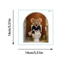1pc Mouse Hole Wall Sticker, Animal Decal, Fun Wooden Home Art Decor Sticker, Suitable For Living Room, Bedroom, Bathroom And Entryway Decoration (Non-Adhesive) - Mouse Hole Wall Sticker - View 8