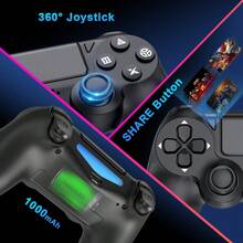 Wireless Controller Compatible With P4/Pro/Slim & PC – 1000mAh Battery, Dual Vibration, 6-Axis Motion Sensor, Touchpad, Audio Jack - Multicolor - View 6