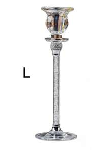 3pcs Crystal Glass Taper Candle Holders Set Goblet Shaped Crushed Crystal Stem Rhinestone Ball Tall Candlestick Stand Different Heights Luxury Table Centerpiece For Wedding Party Dinner Home Decor - Candlestick - View 11
