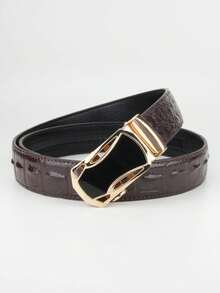 1pc New Model Business Premium PU Leather Belt, Suitable For Holiday Gifts, Essential For Work Commute Outfit - Multicolor - View 8