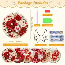 Juego de posavasos de pintura de diamantes 5D DIY, para principiantes, manualidades de pintura y suministros de costura para adultos, adecuado para decoración del hogar, accesorios de boda y recuerdos de fiesta, decoración de Acción de Gracias, Halloween y regalos de Navidad - Posavasos con diamantes de imitación - Ver 10