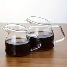 1pc 150ML Glass Milk Pitcher: Compact And Elegant Design, Transparent Material Clearly Displays Contents, Suitable For Coffee Milk, Sauce, Honey, Milk Mixing And More Scenarios, Combines Practicality And Aesthetics, Perfect For Enhancing Table Decor - Multicolor - View 2