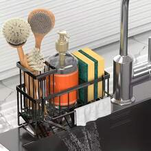 Kitchen Sink Storage Rack With Drainage Board - Multifunctional Storage Rack, Sponge And Cup Holder, Suitable For Countertop Storage, Household Organization Storage Boxes, Baskets And Containers - 查看 7