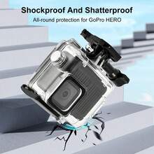 For HERO 4K 2024 PULUZ 60m / 196ft Waterproof Housing Protective Case With Buckle Basic Mount & Screw (Transparent) - View 5